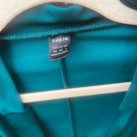 SHEIN Preppy Deep Teal Blazer NWOT - Picture 3 of 4